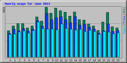 Hourly usage for June 2014