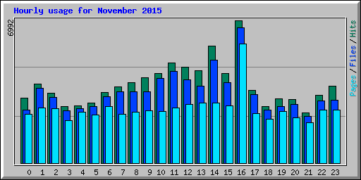 Hourly usage for November 2015